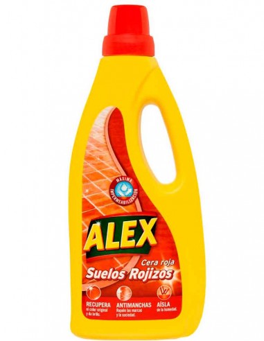 Cera ALEX  para suelos rojizos. Envase de 750 ml.