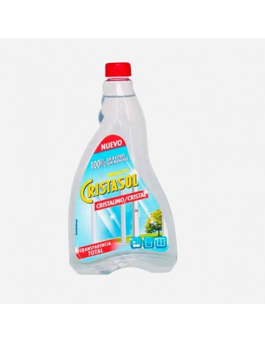 Limpiacristales Cristasol Cristalino. Envase recambio de 750 ml.