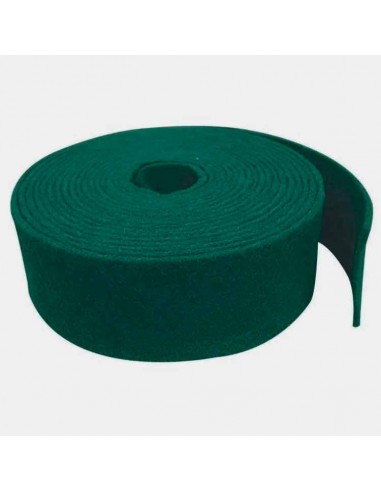 Rollo de estropajo de fibra verde. 13 cm * 6 mts.